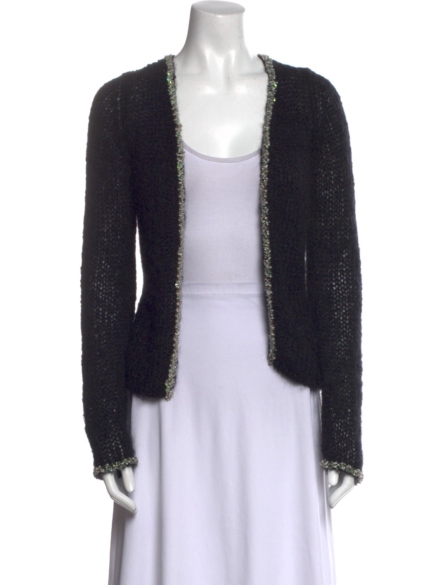 Armani Collezioni Mohair Open Front Sweater